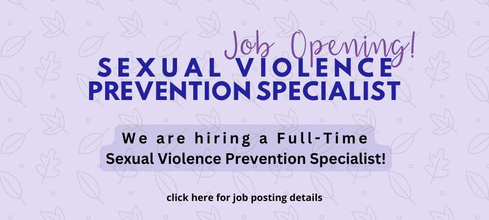 click image for sexual violence prevention specialist job posting